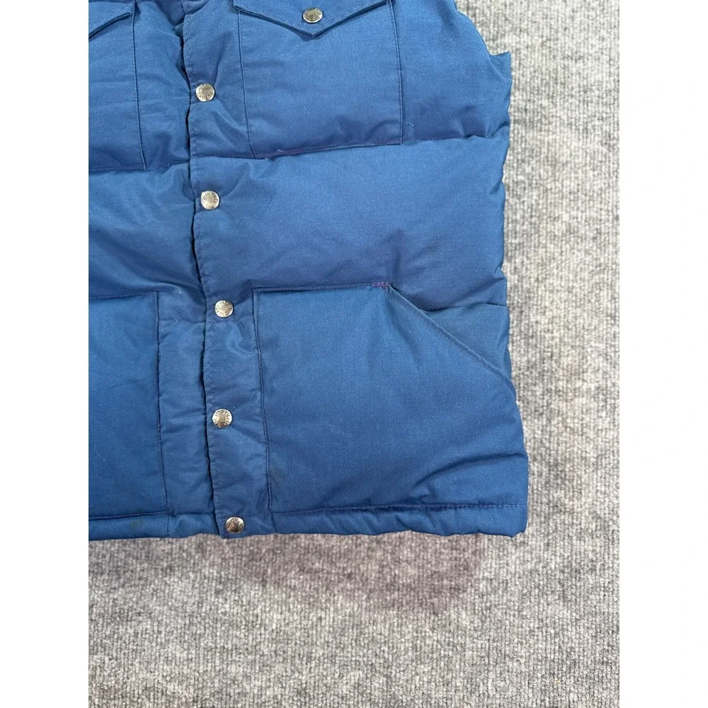 Vintage The North Face Puffer Vest Mens‎ Medium Blue Down Filled Gorpcore 80s